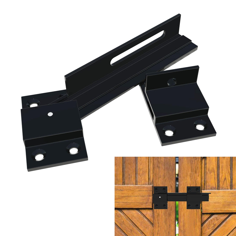 6" Flip Gate Latch Lock,Aluminum Alloy Safety Door Latch with Padlock Hole,Gate Latches for Wooden Fence, Barn Door Lock Latch,Outdoor Gate,Shed Door Latch,Yard,Cabinet 1