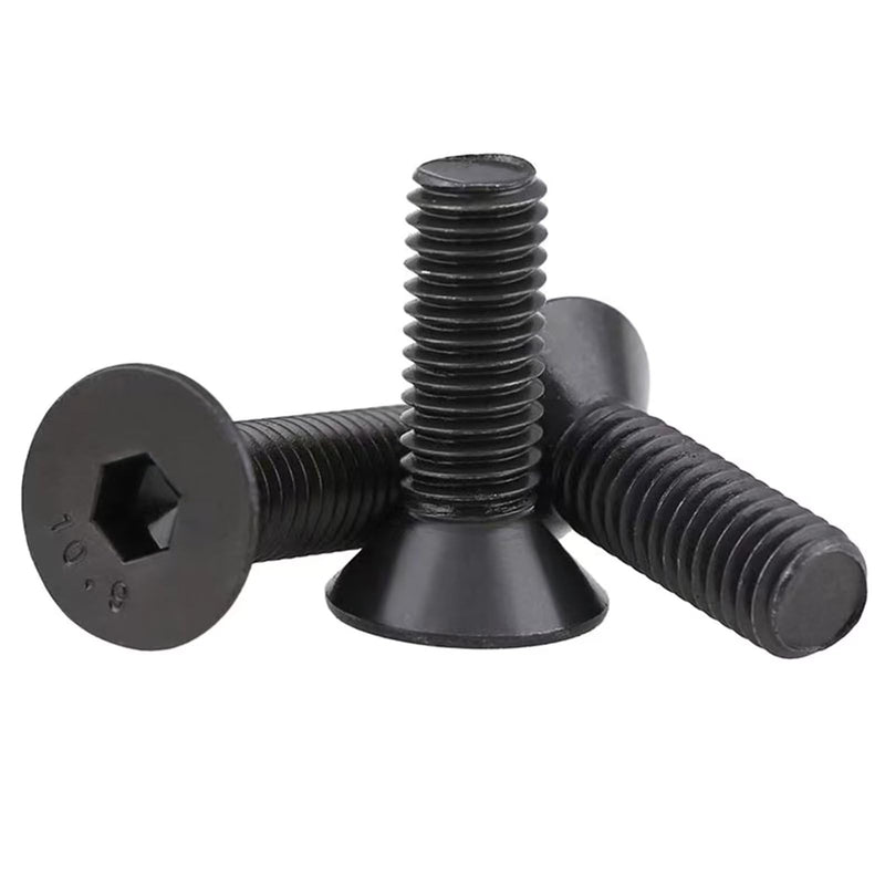 M3-0.5 x 14mm Flat Head Socket Cap Screws, 10.9 Grade Alloy Steel,DIN 7991,Allen Socket Drive, Black Oxide Finish, Machine Thread, Countersunk Bolts,Fully Thread Quantity 60 M3-0.5 x 14mm（60 PCS）