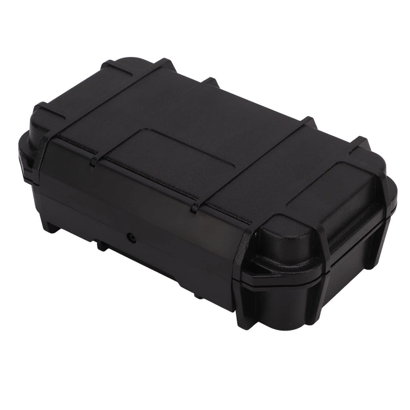 Black Abs Plastic Waterproof Hard Tool Case Shockproof Instrument Storage Box with Sponge Liner Black color