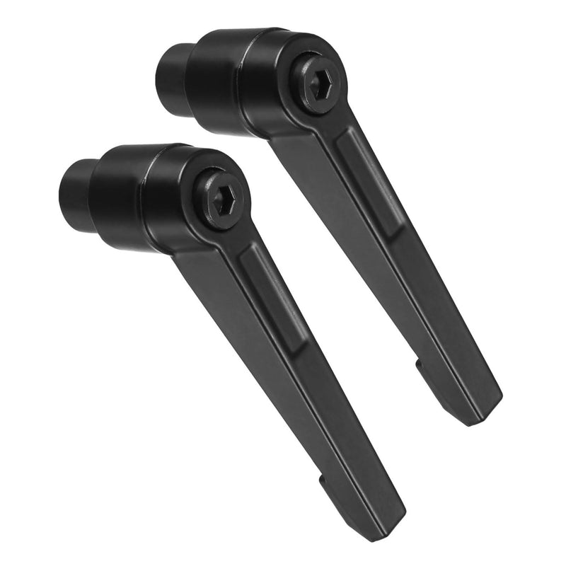 Clamping Lever Handles, M10 Female Thread 93mm Lever, Adjustable Quick Release Locking Rotating Knobs Black - (Applications: for Lathe Machinery), 2-Pieces M10 x 93mm
