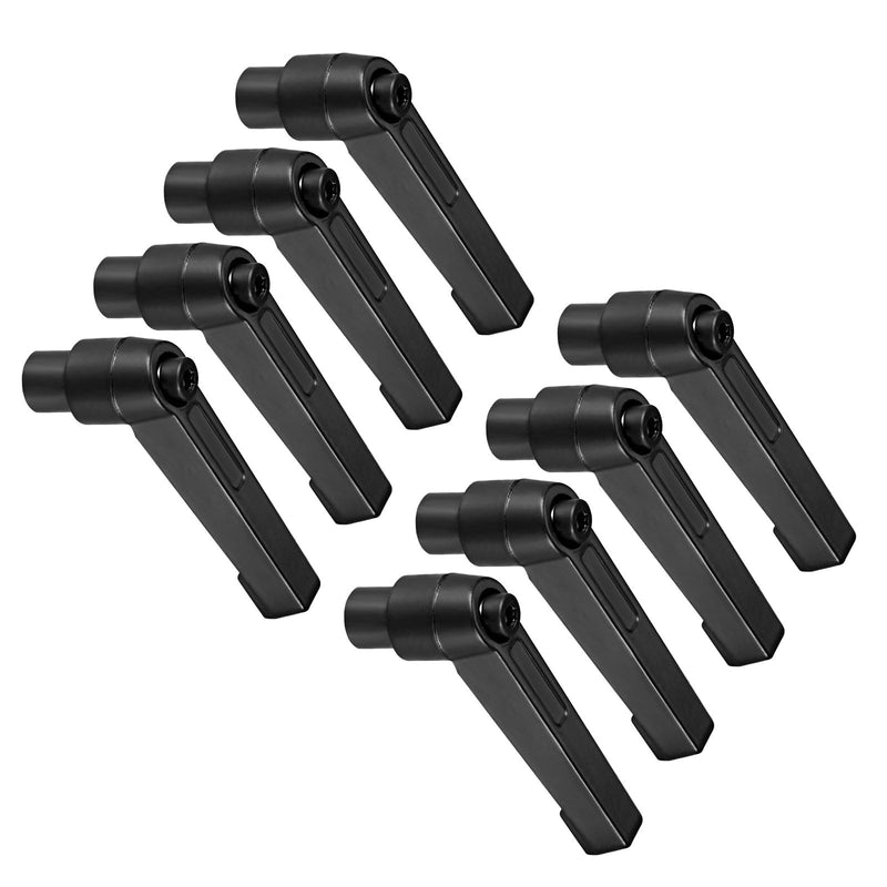 Clamping Lever Handles, M6 Female Thread 45mm Lever, Adjustable Quick Release Locking Rotating Knobs Black - (Applications: for Lathe Machinery), 8-Pieces