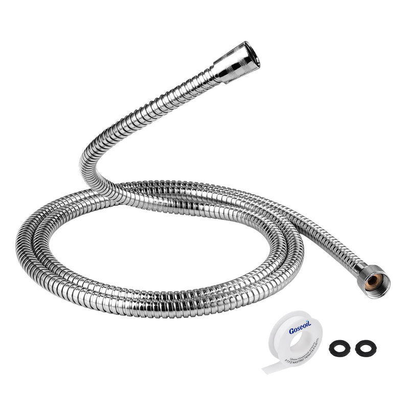 Shower Hose Extra Long 96 inches Shower Head Hose Replacement Stainless Steel Handheld Shower Hose Flexible and Durable with Brass Insert and Nut Chrome 96inches