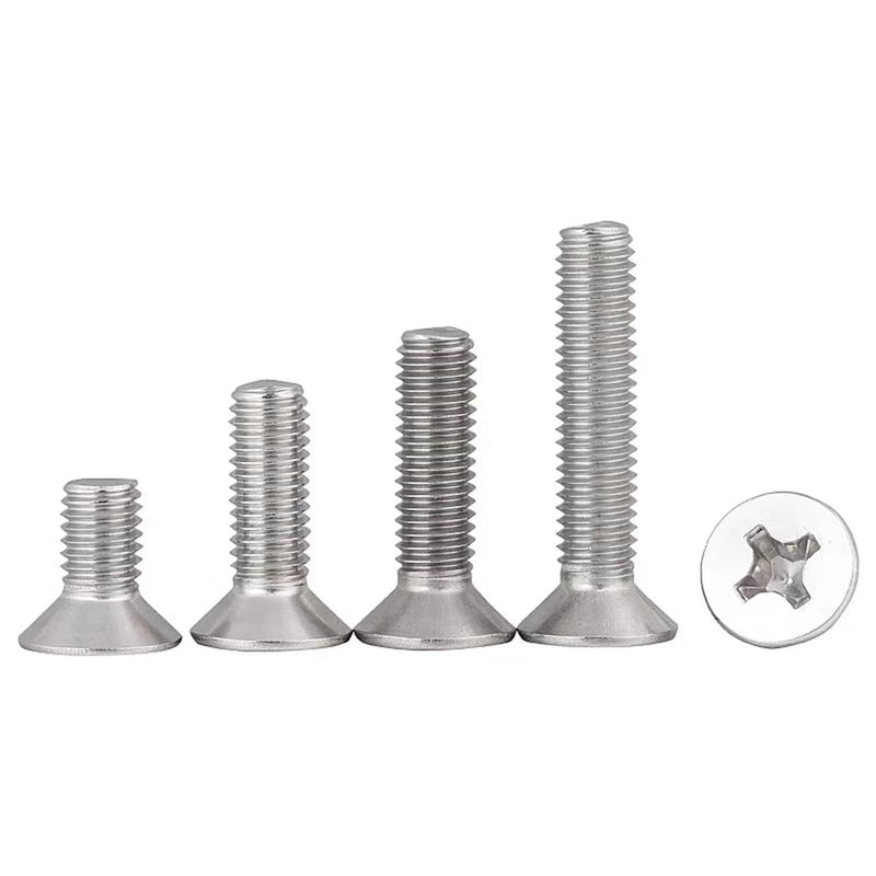M2-0.4 x 25mm Flat Countersunk Head Machine Screws, Phillips Drive, Cross Screw，304 Stainless Steel,A2-70,GB819,Full Thread,Fasteners Bolts 100 PCS M2-0.4 x 25mm（100 Pcs）