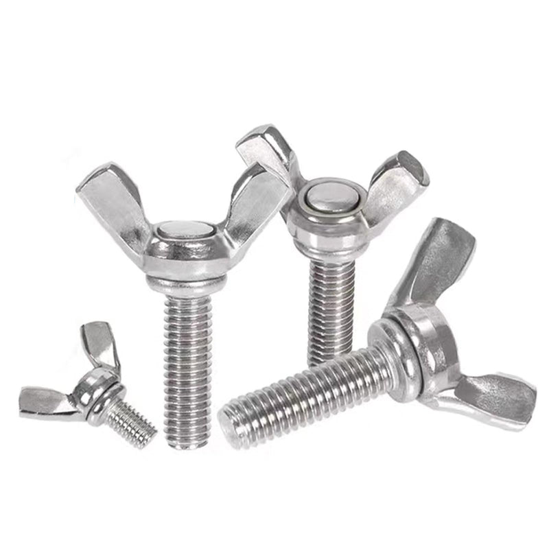 M5-0.8 x 25mm 304 Stainless Steel Wing Butterfly Screws Bolts,Wing Bolt,Machine Fastener,Thumb Hand Screws for Electronic Equipment,10 Pcs M5-0.8x25mm（10 Pcs）