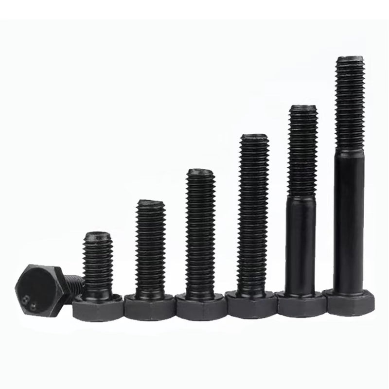 M6-1.0 x 45mm Hex Head Screw Bolt, Carbon Steel Grade 8.8, Black Oxide Finish,Metric Thread, Hexagon Head Bolts for Hardware Furniture Machinery,25 PCS M6-1.0 x 45mm（25 Pcs）