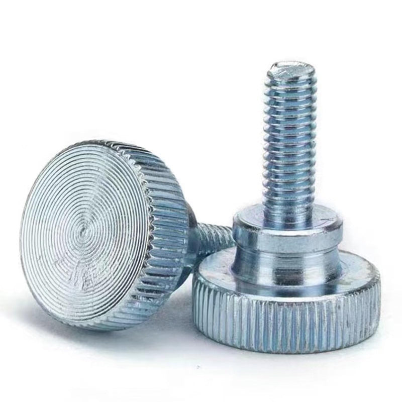 M6-1.0 x 10mm Znic Plated Flat Knurled Head Fully Threaded Thumb Screws Bolts Fastener,Threaded Knurled Grip Knobs Thumb Screw,Vesa Screws, Monitor Mount Screws for TV and Monitor Mount,12 Pcs M6-1.0x10mm（12 Pcs） - NewNest Australia