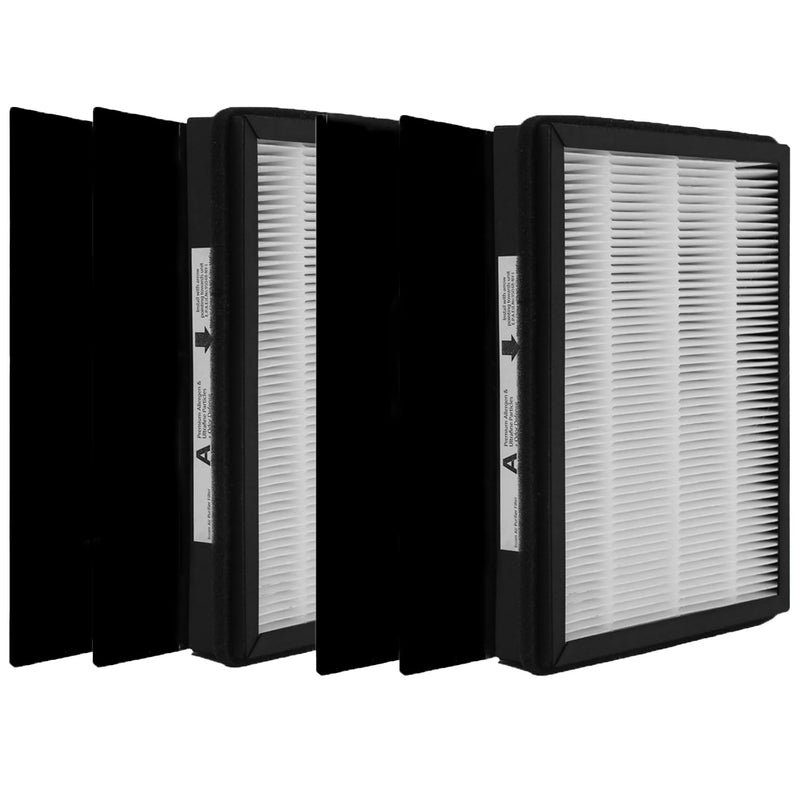 IAF-H-100A Idylis A Replacement Filter Size A, Compatible with Filtrete FAP-C01-A and IDYLIS AC-2119, IAP-10-100, IAPC-40-140, IAP-10-150 Air Purifier, 2 H13 True HEPA Filters + 4 Pre-filters