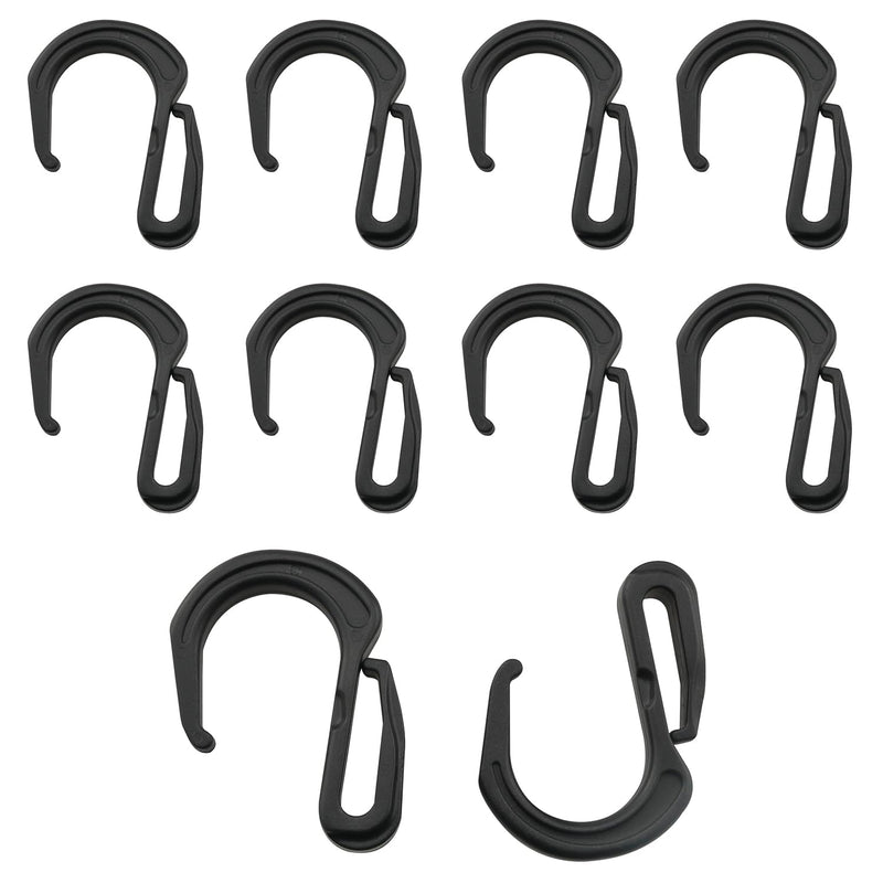 10PCS Plastic S Hook Clips Elastic Rope Hooks Nylon Mesh Hooks Suitable for Cargo Net Elastic Net Truck Net Truck Organizer