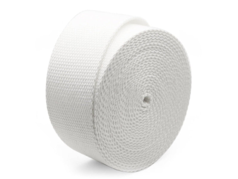 CRAFTMEMORE 1.5 Inches Heavy Cotton Webbing - Plain Weave Straps for Arts and Crafts, Luxury Bag Strap High Density Webbing (5 Yards, White) 1 1/2 Inch x 5 Yards