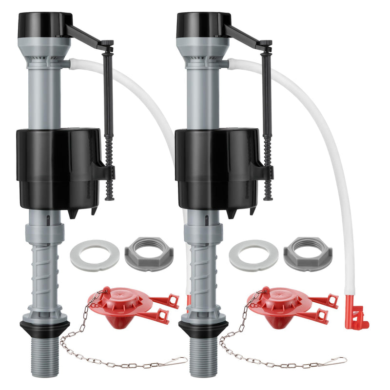 Saillong 2 Sets Toilet Float Replacement Kit, Universal Toilet Flusher Replacement Kit and 2 Inch Flapper Replacement, High-Performance Tank Water Control and Fill Valve