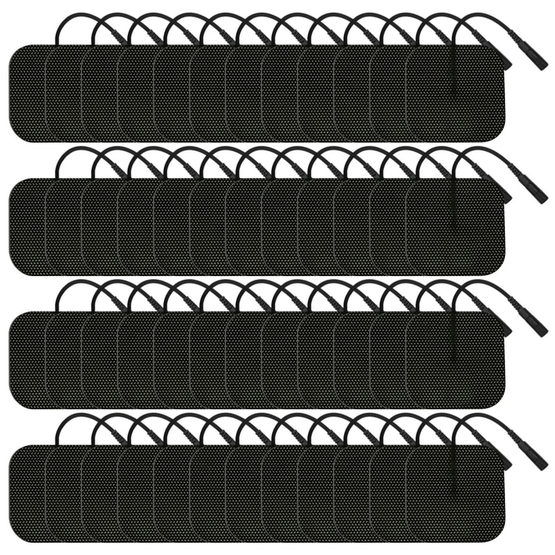 TENS Unit Replacement Pads 48 Pcs, Premium Quality OTC TENS Unit Pads, 2" X 2" - Compatible with Most TENS Machines, Replacement Electrodes Value Pack(Black)