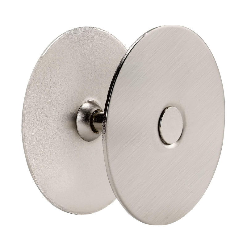 Door Knob Cover, 2-5/8" Diameter Solid Steel Deadbolt Cover Plate, Hole Filler Plate for Door Handle (1, Satin Nickel) 1