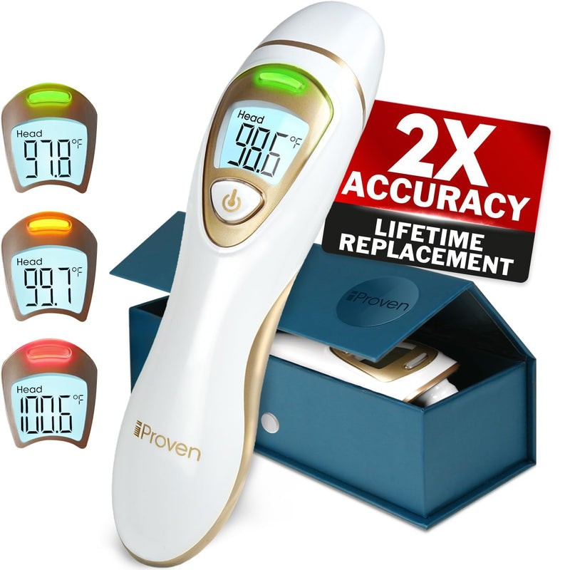 iProvèn Pro Series | Non-Touch Forehead Thermometer with Ear Function | FSA HSA Eligible | Superior Accuracy for Adults, Kids, Babies | Premium Digital Thermometer for Adults and All Ages Standard