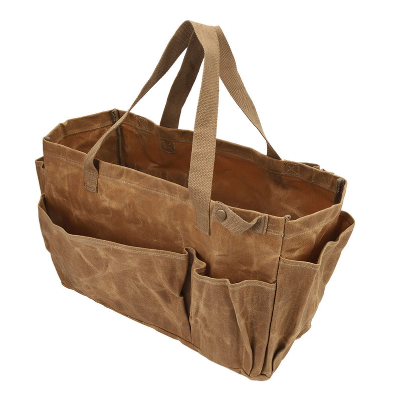 Diydeg Garden Tool Bag, Tool Bag Large Garden Tool Organizer Gardening Tote Bag Organizer Tool Storage Bag with Comfortable Carry Handle for Camping (Khaki) Khaki