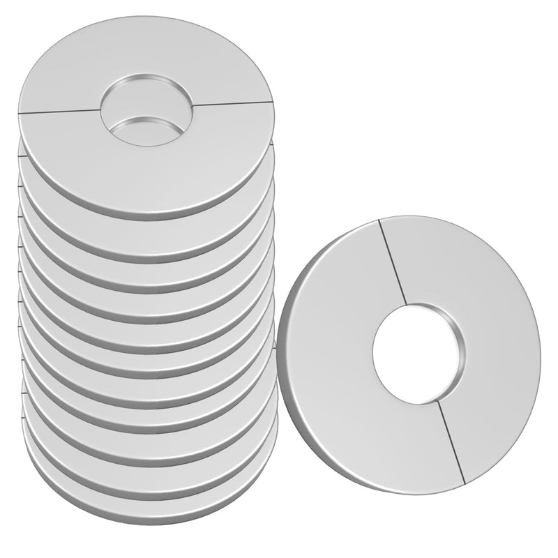 Wall Split Flange Stainless Steel split Escutcheon Plate Self-Adhesive Plumbing Cover Plates Round for 22mm Diameter Pipe silver for 22mm Diameter Pipe