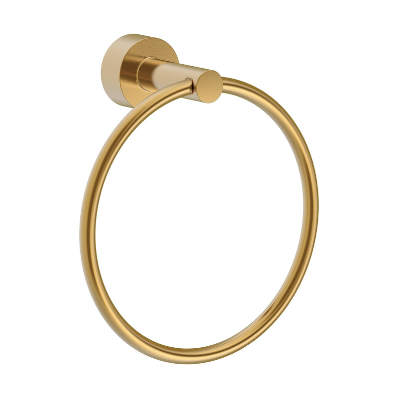 Gerber Parma Wall Mounted Towel Holder, Modern Style Round Towel Holder Ring for Bathroom (Brushed Bronze) Brushed Bronze