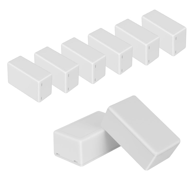 Project Box 8 Pieces Electrical Box Small Junction Box ABS Plastic Enclosure Power Electronic Case White 2.4" x 1.4" x 1"(61 x 36 x 25mm) 2.4" x 1.4" x 1.0"