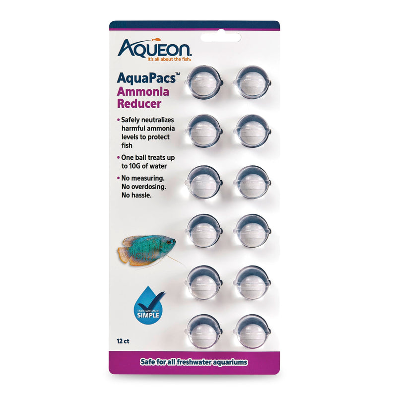 Aqueon AquaPacs Ammonia Reducer 12 Pack, 10 Gallon