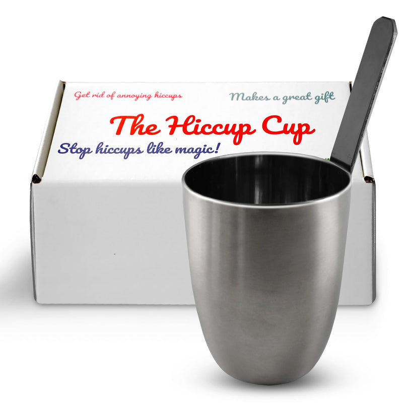 The Hiccup Cup. Hiccups Relief Instantly. Stop Hiccups Naturally. Simpler to use than a straw. No Hiccups Medicine. Stainless Steel.