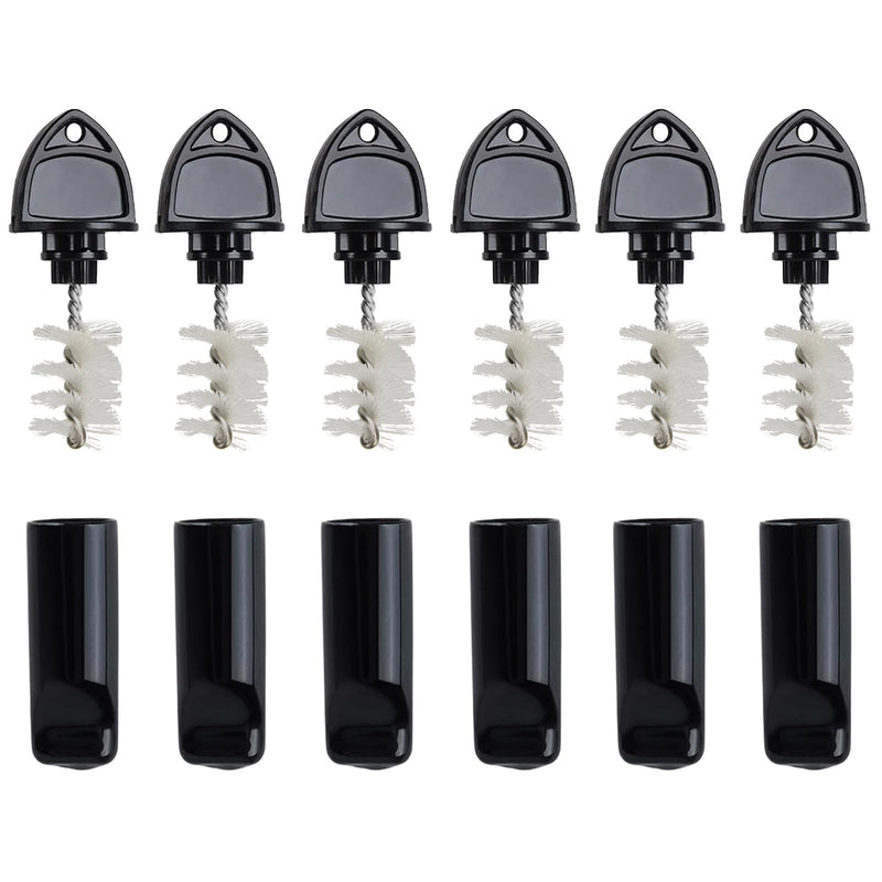 Beer Faucet Cap & Plug Covers 12 Pack Beer Tap Plug Cap Brushes & Rubber Draft Faucet Soother Sanitary Covers Spout Plug Cleaning Tap Kit for Kegerator