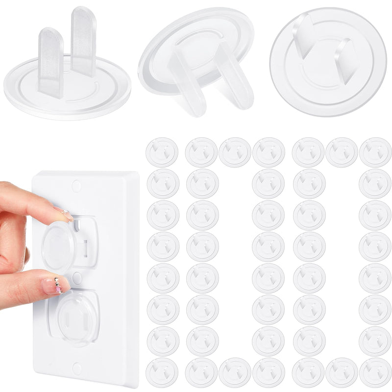 Thyle 100 Pcs Outlet Covers Bulk Child Baby Proofing Proof Plug Covers for Electrical Outlets Easy Install Socket Sturdy Safe Secure Baby Proofing Kit for Home Office Bulk(2 Prong) 2 Prong