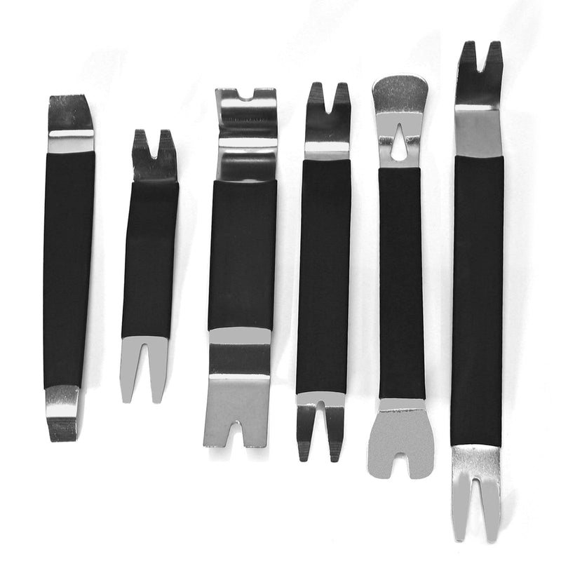 6PCS Patio Paver Removal Tool, Stainless Steel Paver Extractor Tool, Paver Lifting Tool for Garden Lawn Patio Yard Blocks Construction(Black) Black