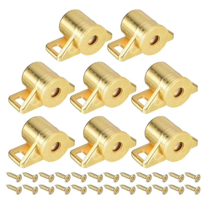 uxcell 8 Set Magnetic Cabinet Door Catch Zinc Alloy Magnet Cabinet Latch Closure Hardware for Kitchen Cupboard Closet Furniture Doors, Gold