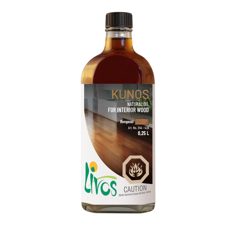 Livos Kunos 244, Natural Wood Oil, Interior Stain and Finish, High Coverage, Easy to Apply, Plant Based, Linseed Oil, Furniture & Flooring Hardwax Oil, Made in Germany (250mL, 426 - Elm Grey) 8.45 Fl Oz (Pack of 1)