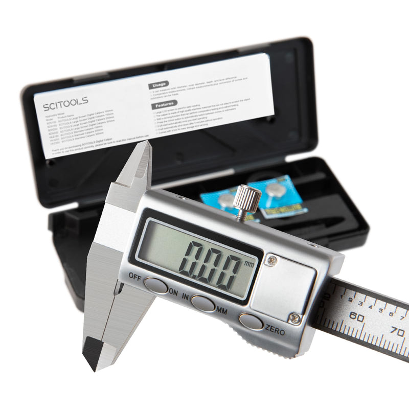 All-Metal Small Digital Caliper 0-4" Mini Measuring Tool, Micrometer Caliper with Auto-Off Feature, Interchangeable Between inches and millimeters for DIY/Household and 3D Printing HKZ100