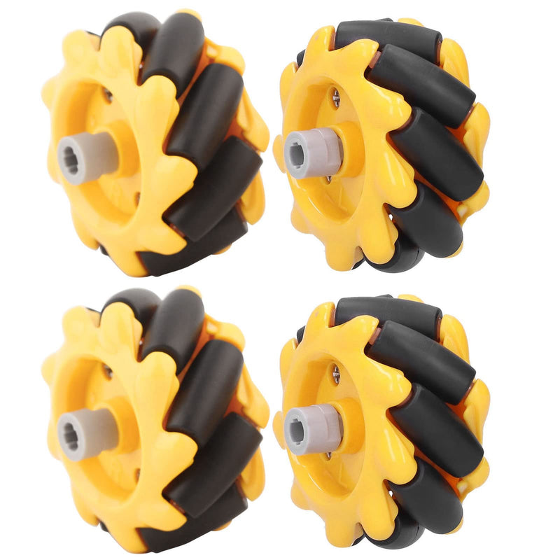 Omni Directional Wheels,Mecanum Wheel Smart, Parts Accessories OmniDirectional Omni Directional mecanum Wheels Robot Car Lego 8mm DIY Toy Components 48mm(2 Pairs) (Two Pairs) two pairs