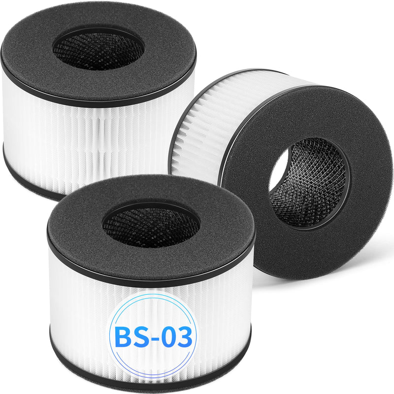 BS-03 Replacement Filter Compatible with PARTU & Slevoo BS03 Air Purifier