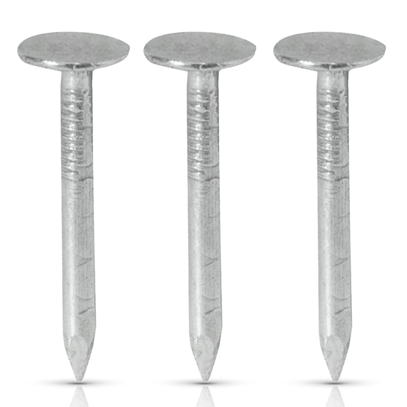 (250 Pack) 1-1/4-Inch Galvanized Roofing Nails Professional Grade - Used to fasten roofing felt, asphalt singles & insulation board (250) 250