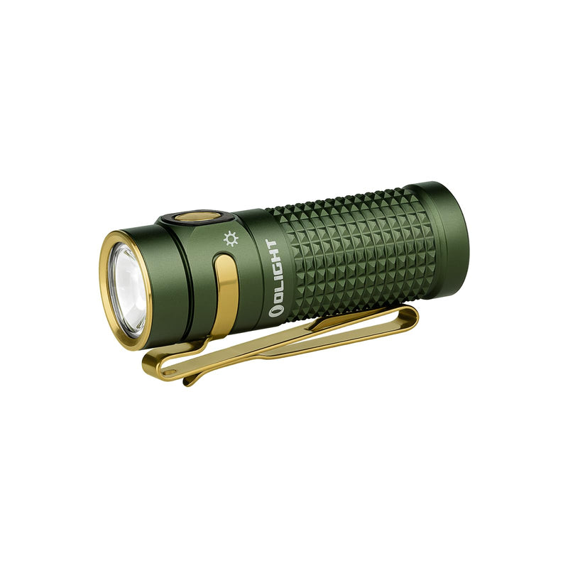 OLIGHT Baton4 Rechargeable EDC Flashlight, LED Pocket Light 1300 Lumens with Magnetic Charging Cable, Powerful Bright IPX8 Waterproof for Home, Camping and Emergencies (OD Green) OD Green