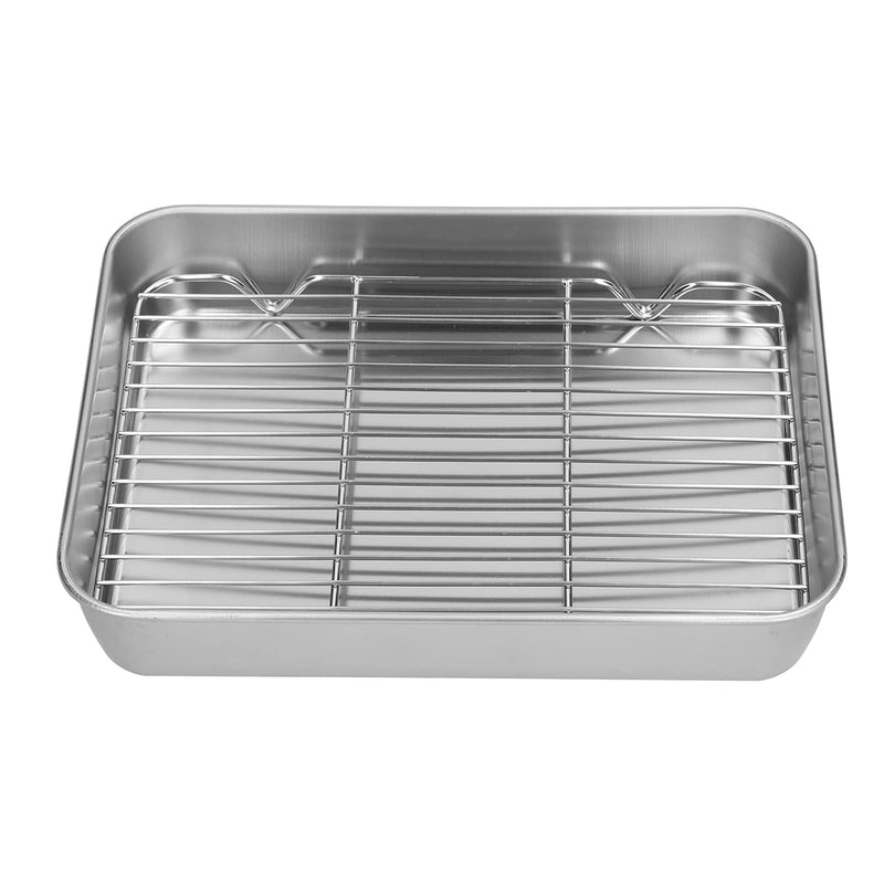 Stainless Steel Roaster, Roasting Pan with Rack, Roasting Pan and Rack Set for Baking Turkey, Chicken, And Veggies(26. * 20. * CM) 26.5*20.5*5CM