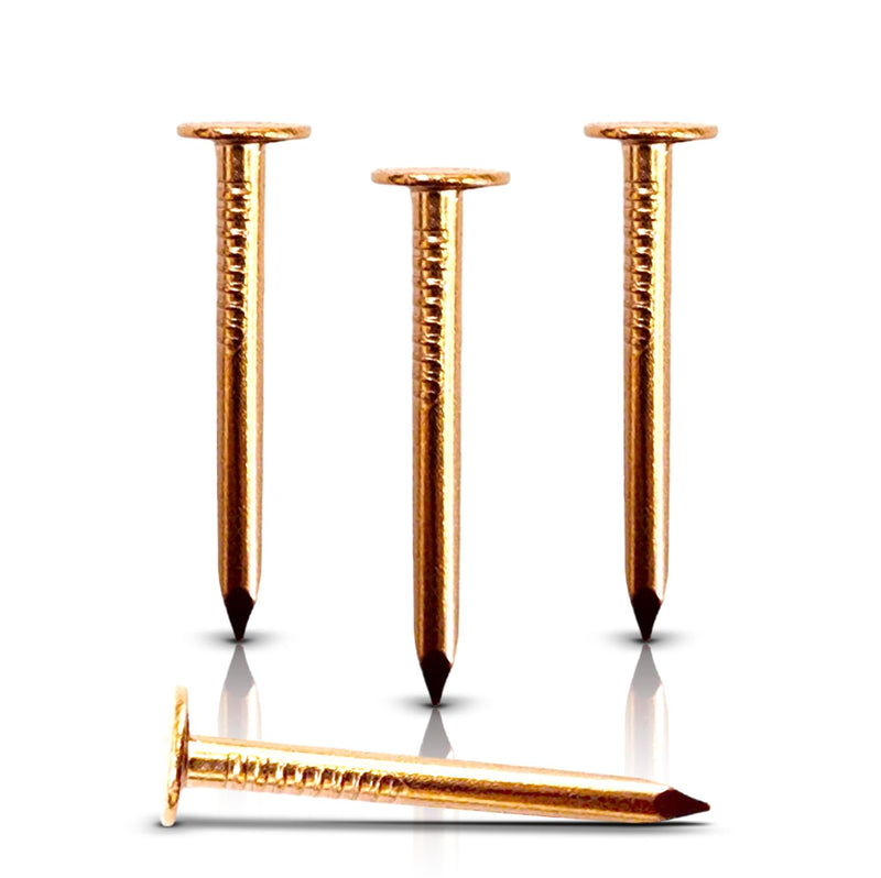 100 Pack 1.5 Inch USA MADE Copper Nails Roofing Finish - Solid Pure Copper Slating Spikes Flashing Furniture Boat - Highest Quality Nails (100) 100