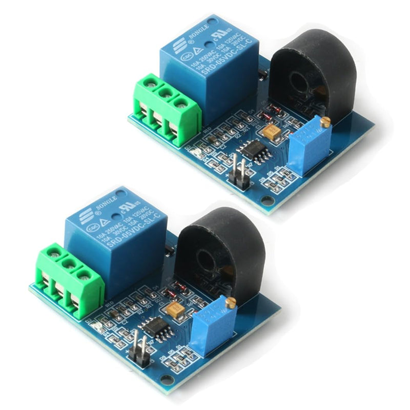 HiLetgo 2pcs 5A AC Current Sensor Current Detection Sensor Relay 5V AC Current Relay Module AC Sensor AC Current Relay Switch with Over Current Protection