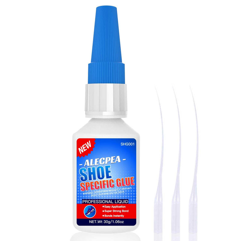 30g Shoe Glue - Ultimate Strength Adhesive for for Soles Boots Sneakers Heels Hiking Shoes Leather Handbags - Quick Set in 15 Seconds 30g/1Pack