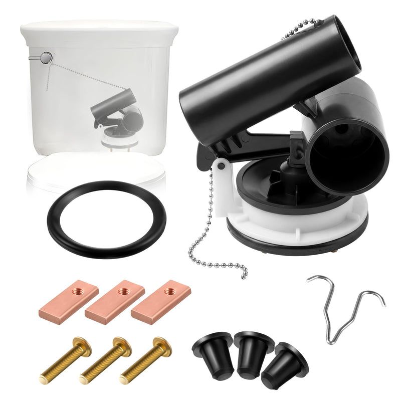 Enhon Toilet Flush Valve Assembly Compatible with American Standard 047107-0070A/3161-Series Toilet Flush Valve Flapper Replacement Kit for One Piece Toilets