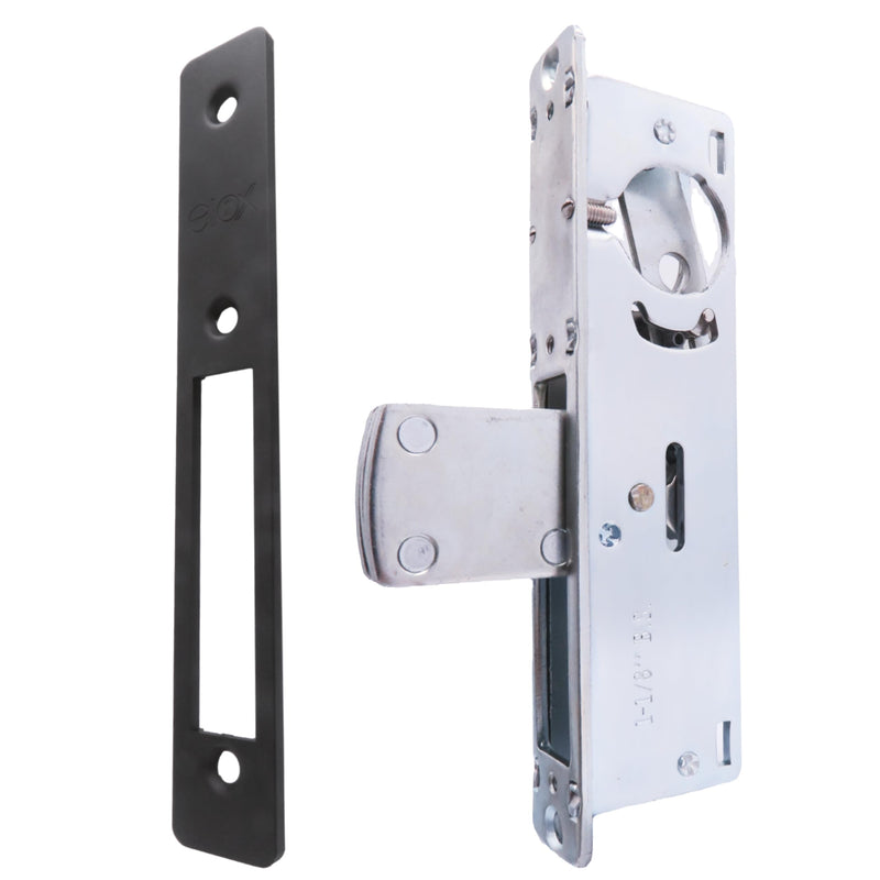 elox Swinging Narrow Stile Aluminum Door Mortise Deadbolt Lock, Swinging Deadbolt, 1-1/8" Backset, w/Bronze Duronodic Finish faceplate DU