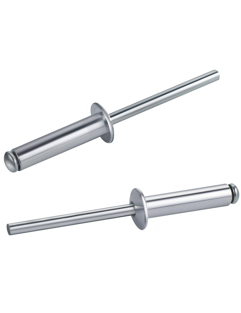 250 PCs 1/8'' x 1/4''Aluminum Blind Rivets, Pack of 250 CT 3.2mm x 6mm Pop Rivets with Aluminum Grip and Steel Mandrel 1/8 x 1/4'' 250 Pcs