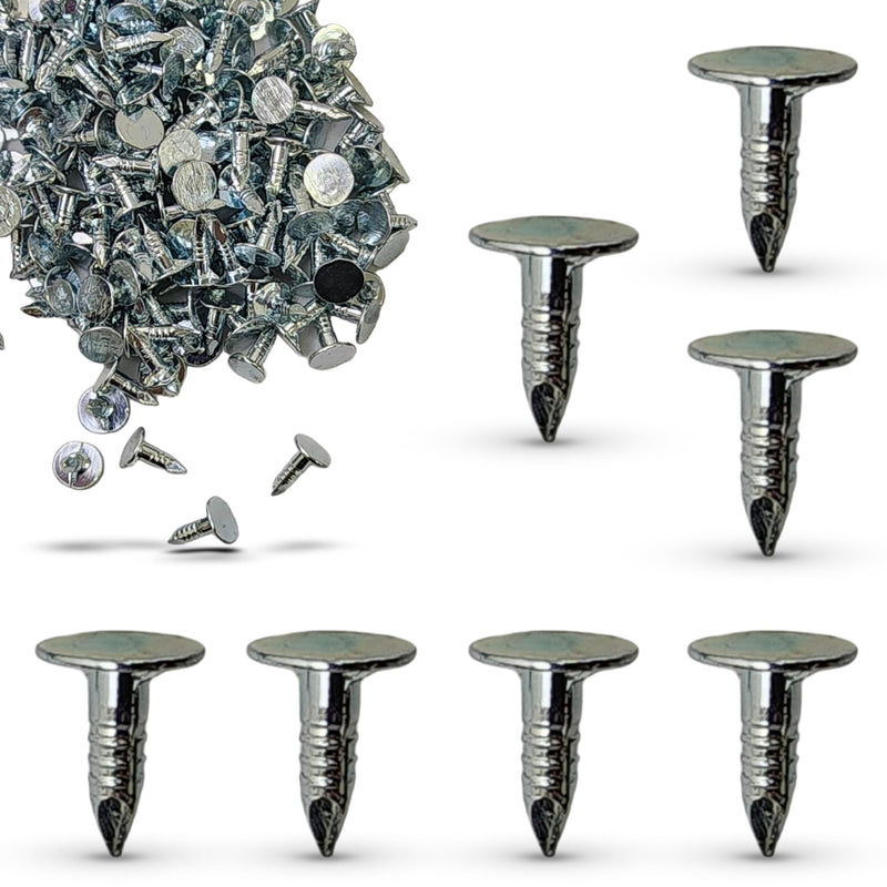 200 Pack 1/2 Inch - Steel Roofing Felt Nails, Roofing Felt Pins Suit for Shed Roof Roofing Felt Slate Boards, Broad Head Pins 200
