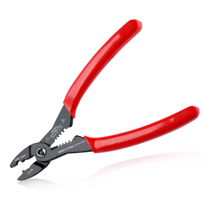 4-in-1 Multi Purpose Electricians Pliers with Wire Cutter, Crimper, Gripper, Stripper| 7" Compact Wire Stripper| Professional Wire Crimping Tool for 12-20 AWG Insulated & Non-Insulated Wires PVC Handle
