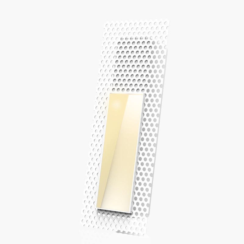 SCON LED Recessed Trimless Step Light,White Indoor Skirting Wall Light,Rectangle Invisible Stair Light,for Hallway/Bedroom/Dining Room/Stairway/2W/3000K/NODIM White 2W-3000K