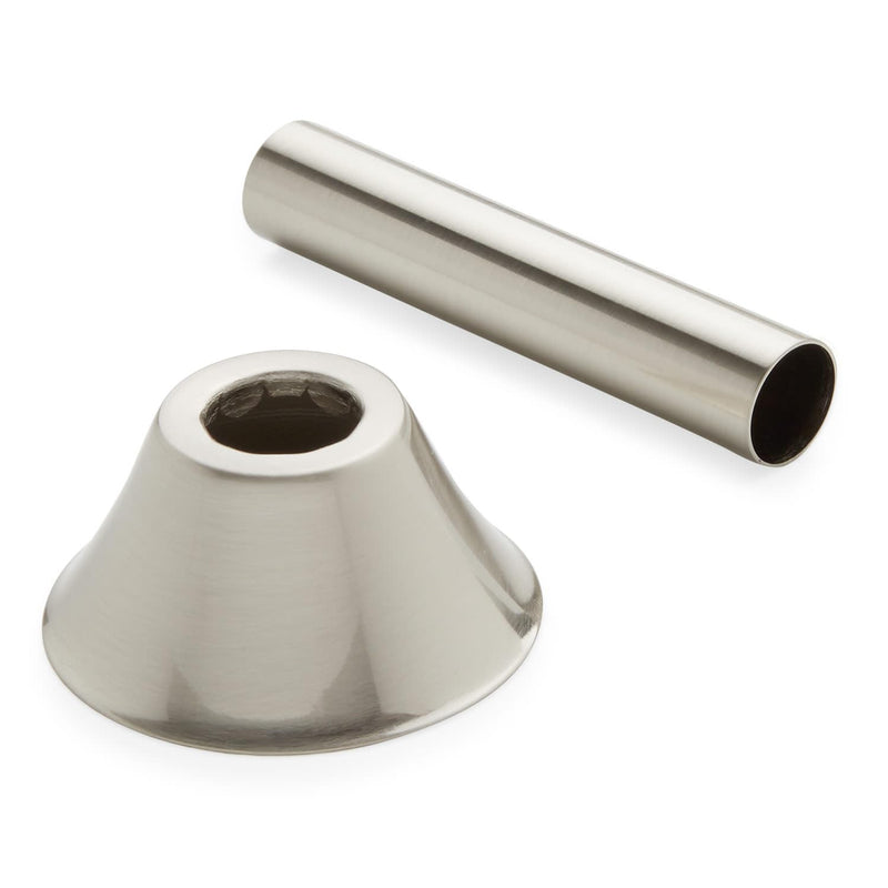 Signature Hardware 446662 Supply Cover & Bell Flange for 5/8" OD Copper Pipe Brushed Nickel