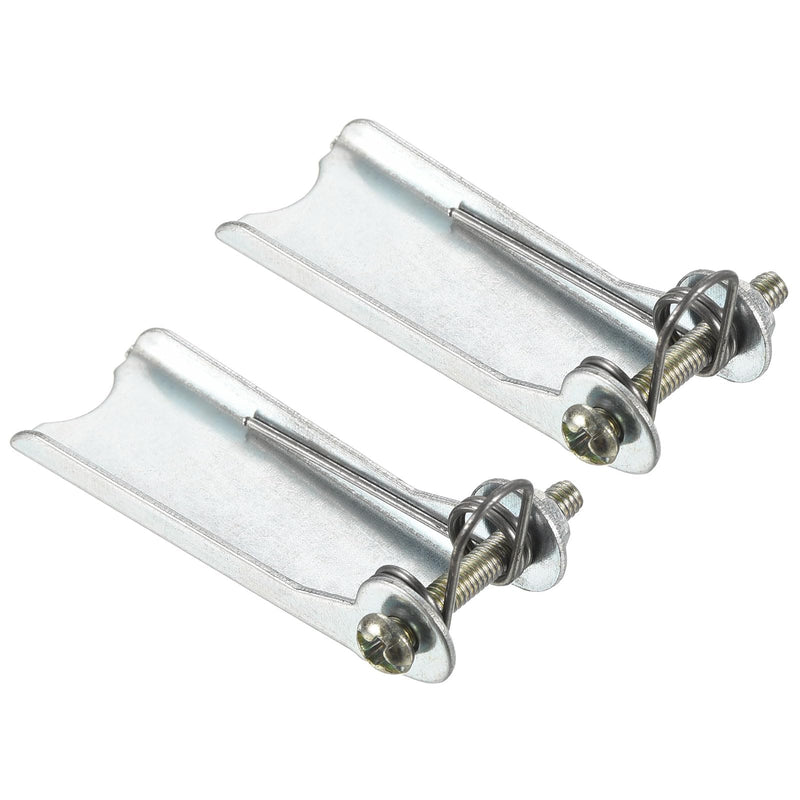 2 Pack Hook Safety Latch Kit - Clevis Slip Hook Receiver Hitch Replacement Apply to Towing Lifting Hook Trailer/Crane (1.7" Long, Silver)