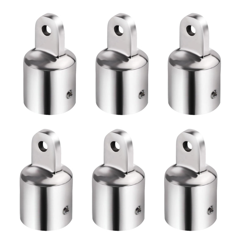 6 Pack 316 Stainless Steel Bimini Top Eye End Caps 7/8 inch, Boat Bimini Top End Cap Parts, Boat Bimini Hardware End Cap Heavy Duty