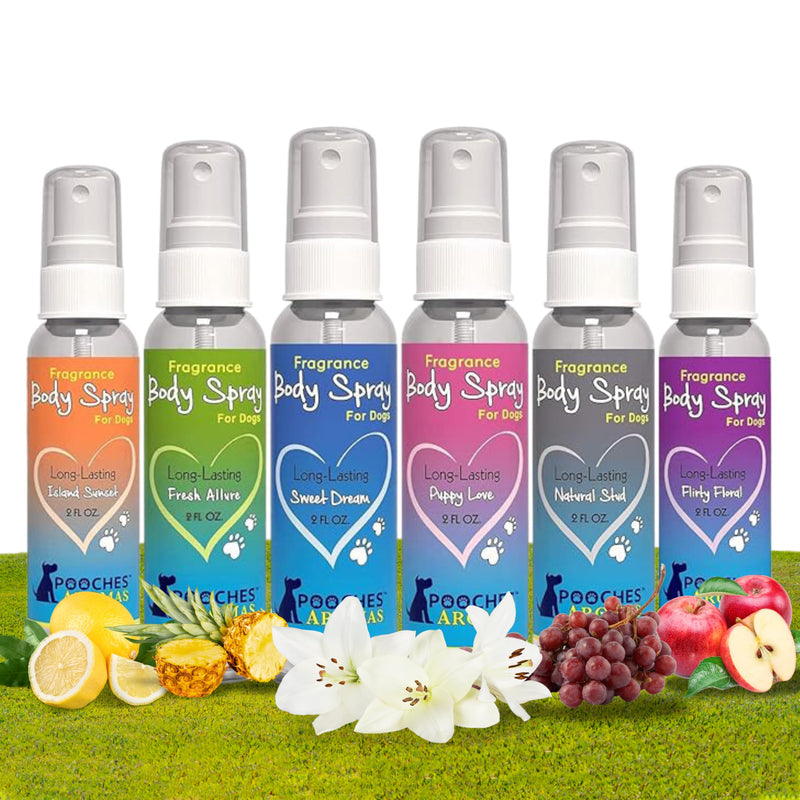 Pooches Aromas Natural Dog Cologne | Premium Grooming Spray | Long Lasting Spray | Deodorizing & Refreshing For Dogs, Adult Canines and Puppies | Aromas Scent to Refresh the Skin(Pack of 6) 2 Fl Oz (Pack of 6) - PawsPlanet Australia