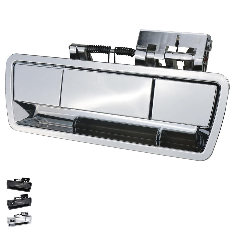 Rear Tailgate Window Release Handle Assembly w/o Camera Compatible with 2004-2013 Nissan Armada Replaces 90606-ZZ90E Chrome without camera