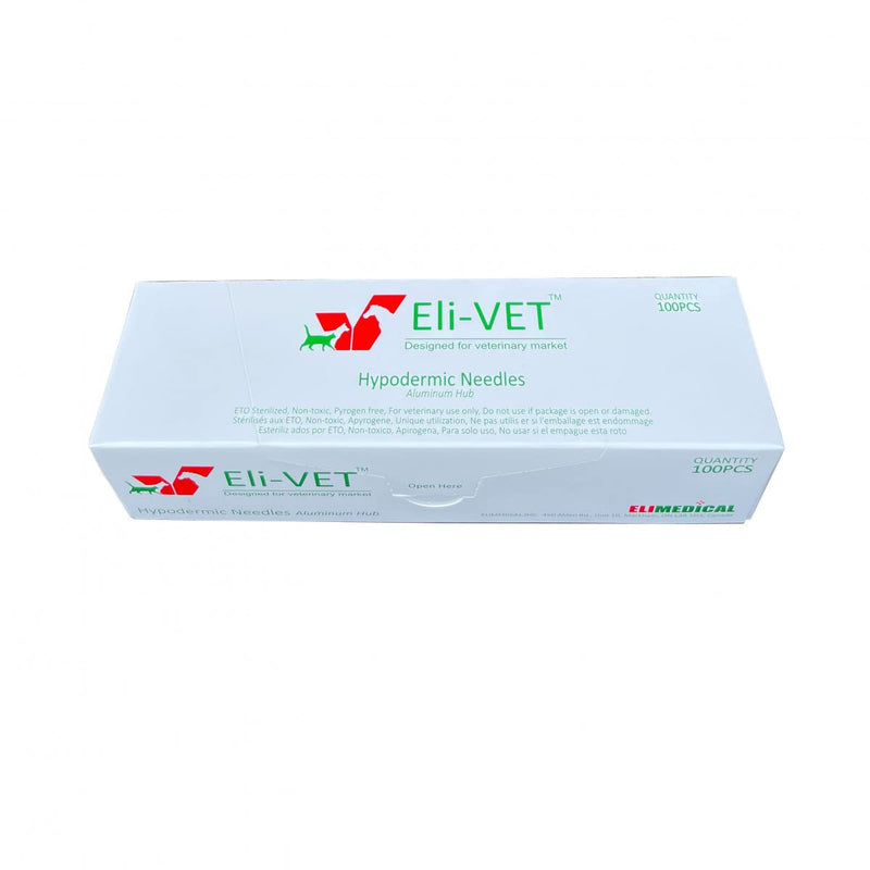 Eli-Vet Veterinary Aluminum Hub Needle, 14G x 2 inch (50 mm), Individual Sheath, 100 per Box, AHN1450