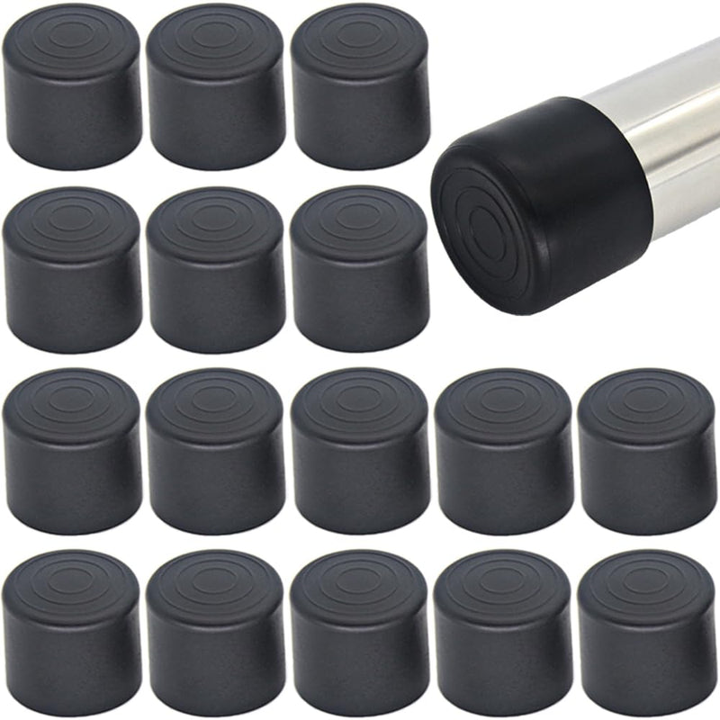 16Pcs 1 Inch (25mm) Round Rubber Chair Leg Tips Caps, Chair Table Leg Covers Floor Protectors, Chair Leg End Caps for Furniture, Chair, Table 25mm( 1" ), 16Pcs